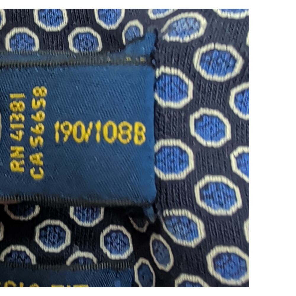 Polo Ralph Lauren Polo Shirt Mens XXL Navy Blue Geometric Dots Pony Long Sleeve - Picture 5 of 9